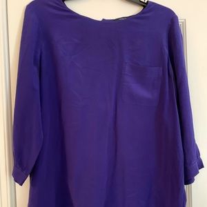 Beautiful electric blue silk blouse